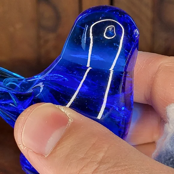 Blue Glass Bird Figurine - Picture 16 of 16